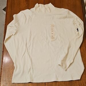 St. John's Bay Cream Long Sleeve Tee